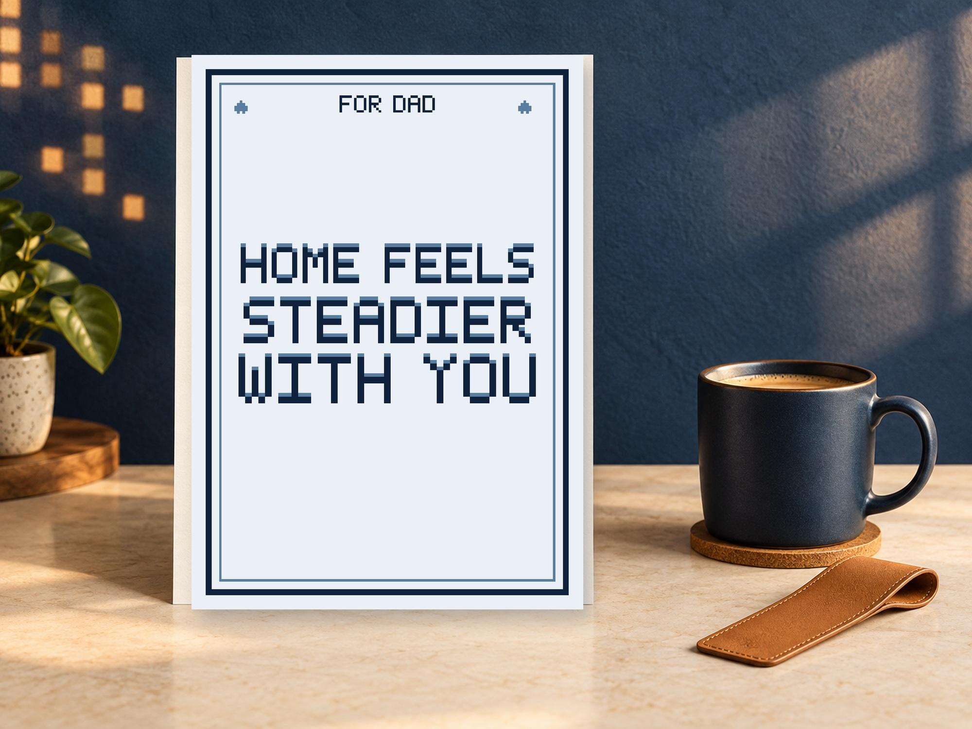 Dad surprise printable gift collection with quote, poem and pixel artwork prints
