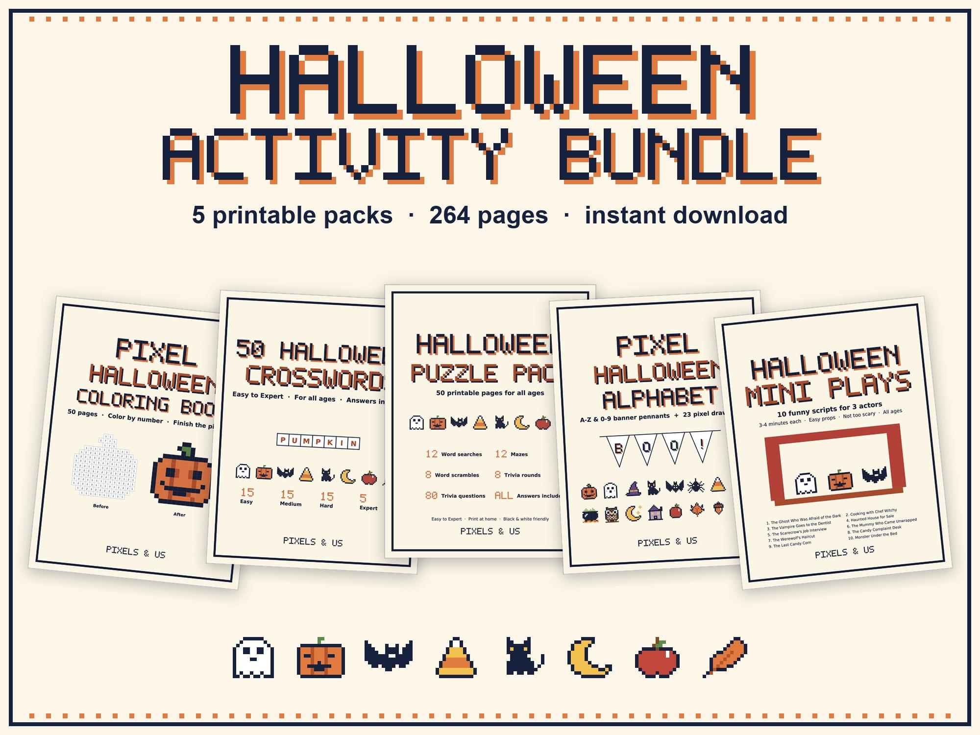 Halloween Activity Bundle (264 Pages) Live on Pixels & Us Etsy Shop